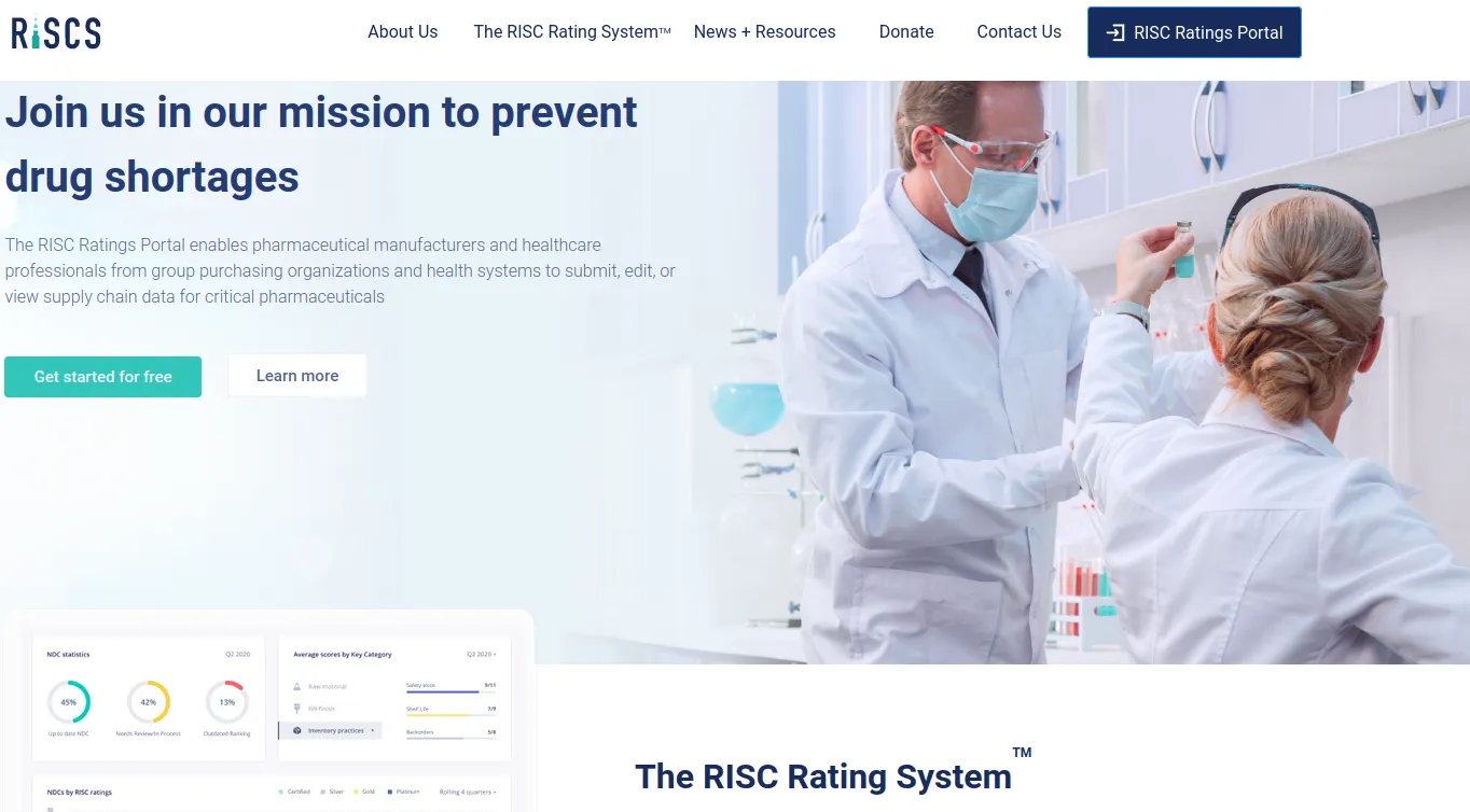 RISC Ratings portal homepage