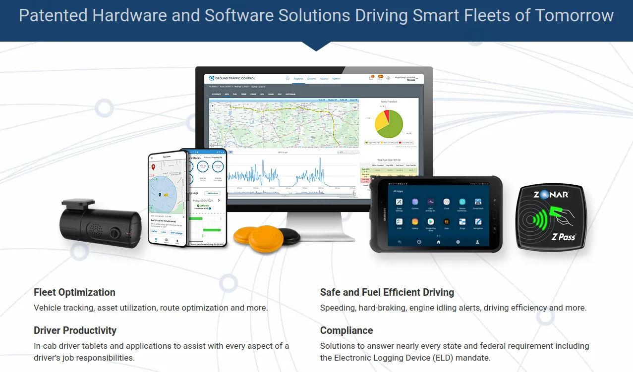 Zonar Systems fleet dashboard
